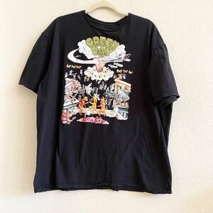 Y2K Green Day Dookie Album Graphic T Shirt Black Size 2X